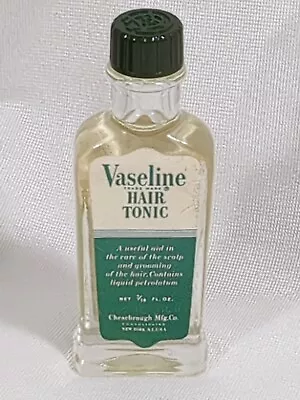 Vintage Vaseline Hair Tonic 7/16 Oz Glass Bottle Full • $50