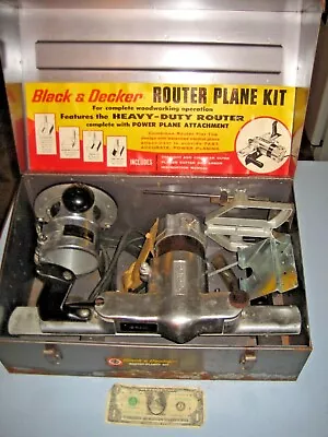 Vintage Black & Decker Router And Planer 3/4 HP No U-2426 & U-2400 W/ Case  • $110