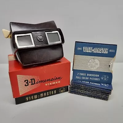 View-Master Model E | Vintage 3-D Viewer | Original Box + 30 City Slides / Reels • $84.16