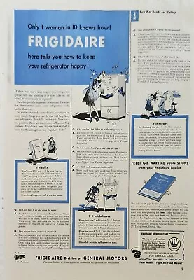 194 Frigidaire General Motors Refrigerator Vintage Ad Only 1 Women 10 Know How • $14.95