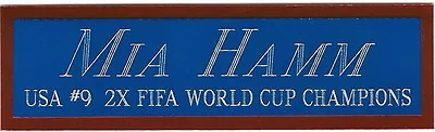 MIA HAMM USA SOCCER WORLD CUP NAMEPLATE FOR YOUR AUTOGRAPHED Signed JERSEY • $14