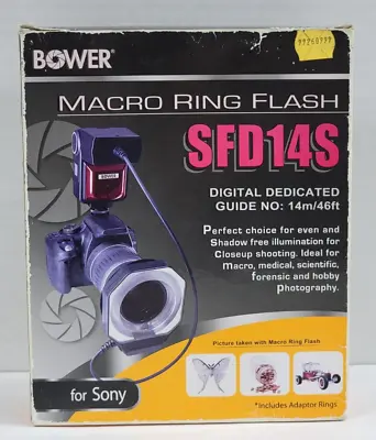 Bower SFD14S Digital Macro CloseUp RingLight Flash Fits SONY Camera (Working) • $49.90