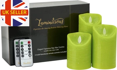 £39.98 • Buy Flameless Candles Flickering LED | Battery Operated Electric Pillar Candle | Rea