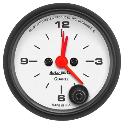 AutoMeter 5785 2-1/16 In. Clock Gauge 12 Hour Phantom White • $152.65
