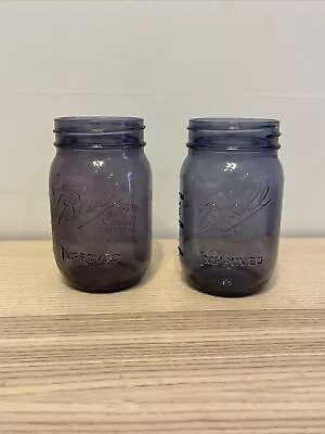 TWO Purple Ball Jars Heritage 100th Anniv Edition Vintage Mason Pint (16oz Jars) • $14.99