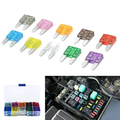 110 Pcs Mixed Mini/Standard Blade Fuse 2-35 AMP Electrical Parts For Car SUV • $15.07