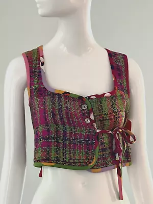 £147.05 • Buy NWT Y2K 1990s Bazar De Christian Lacroix Cropped Boucle Tweed Vest Sz 38 France