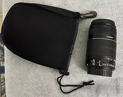 Canon EF-S 55-250mm F/4-5.6 IS II Zoom Lens - EXC+ W/Neoprene Padded Pouch! • $5.50