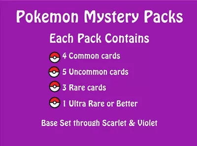 Pokémon 13 Card Mystery Pack With Guaranteed Ultra Rare Or Better • $6