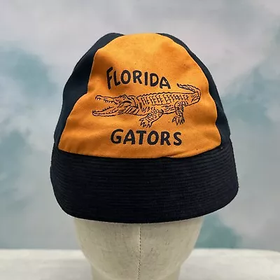 Vintage Florida Fighting Gators Canvas Beanie Hat Cap Size Small • $15.99