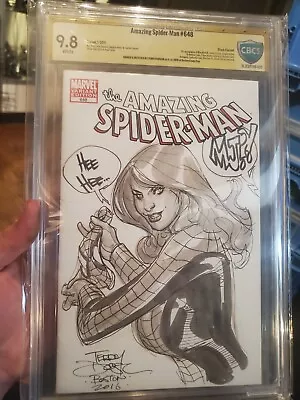 Terry Dodson Spider-Man Mary Jane CBCS SS Witnessed Commission Sketch Cover ART  • $1999