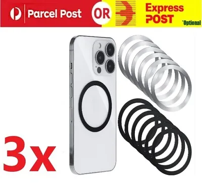 $5.49 • Buy 3x Wireless Magnetic Compatible Car Charger Metal Ring For Magsafe IPhone Galaxy