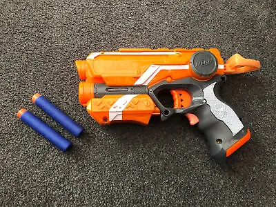 Nerf N-Strike Elite Firestrike Gun With 2 Bullets And Light • £2.50