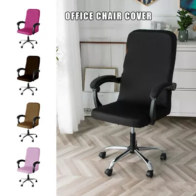 Elastic Office Chair Slipcovers Stretch Computer Rotating Chair Protector Cover • $22.48