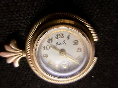 Vintage Milos Ladies 7Jewel Pendant  Watch Gold Filled? With Pin • $9.99