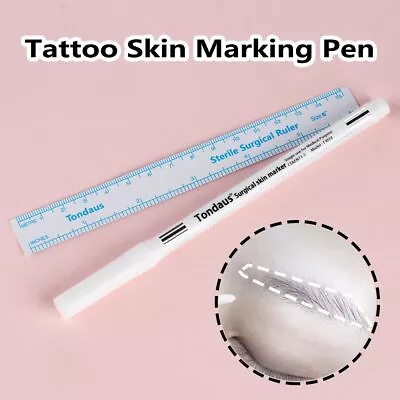 £2.77 • Buy White Body Art Skin Scribe Tool Tattoo Skin Marking Pen Surgical Mark