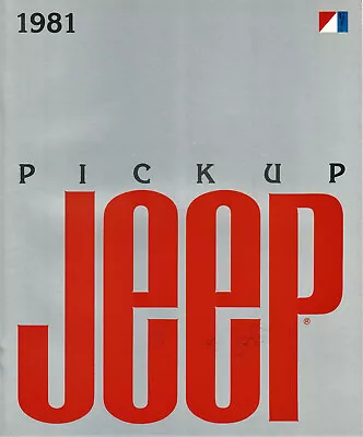 1981 Jeep J-10 & J-20 Pickup Truck Models (NOS) Dealer Sales Brochure • $9.99