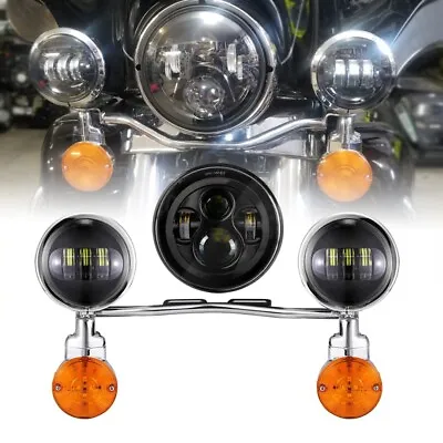7  LED Headlight 4.5  Passing Lights Bar For  Yamaha V-Star XVS 1100 950 • $185.99