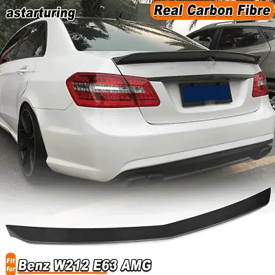 Fit For Benz W212 E200 E300 E400 E63 AMG REAL Carbon Boot Trunk Spoiler Wing Lip • $228.84