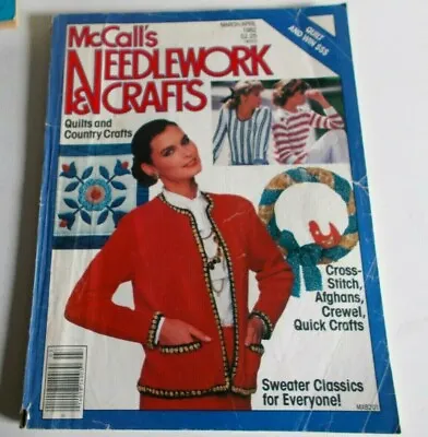 $4.95 • Buy McCalls Needlework And Crafts Magazine 1982 Quilts Cross Stitch Afghans Crewel