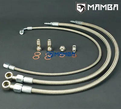 MAZDA MIATA MX-5 323 GTX W/ Garrett GT28R T25 5 Bolt Turbo Oil & Water Line Kit • $139.38