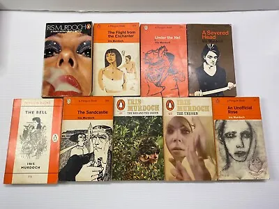 9x Iris Murdoch 1960's Vintage Penguin Paperback Book Bundle / Set / Job Lot • $56.85