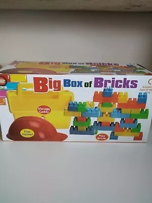 £7.95 • Buy Big Box Of Bricks Set Hard Hat Brick Carrier Bricks Toy Gift Present