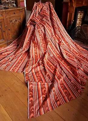 £15 • Buy Vintage 70s Burnt Orange Curtains L73  186cms W66  168cms 