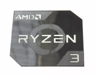 AMD Ryzen 3 Silver Chrome Sticker 16.5 X 19.5mm Case Badge Logo Label • $1.99