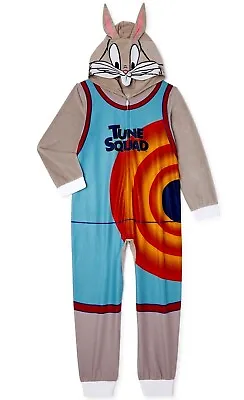 Space Jam Pajamas Union Suit One Piece BUGS BUNNY Costume 4 6 8 10 12 S M L Taz • $24.23