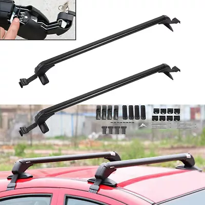Top Roof Rail Luggage Carrier 48.43-54.13in Adjustable Roof Rack Cross Bar • $65.99