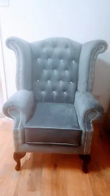 Chesterfield Queen Anne High Back Wing Chair • £399