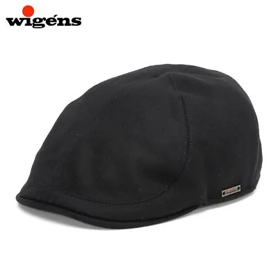 WIGENS Wool Melton 6 Panel Hunting Cap Cap BLACK SIZE 59CM  • £80.55