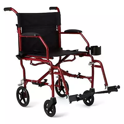 Ultra Lightweight Transport Wheelchair For Adults Foldable 19-Inch Seat Width • $202.47