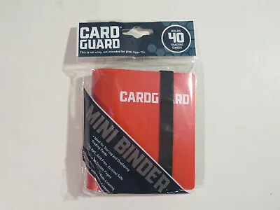 New Card Guard Mini Binder W/ Strap Red - Holds 40 Cards • $8.99