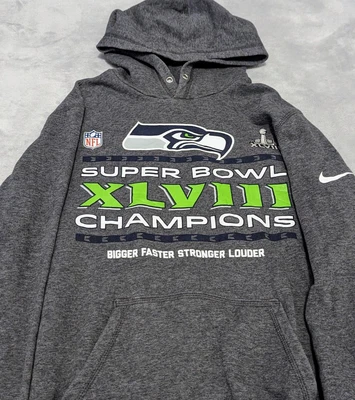 £15 • Buy Seattle Seahawks Superbowl XLVIII Champions Hoodie Size Medium