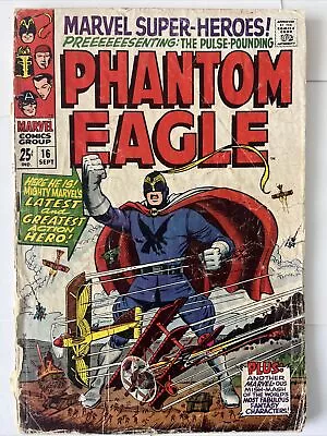 Marvel Super-Heroes #16 (Marvel Comics 1968) 1st App Phantom Eagle. Reader Copy • $3.95