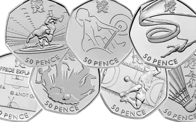 2012 London Olympic 50p Coins Circulated *Free Postage* Football Tennis Shooting • £2.99