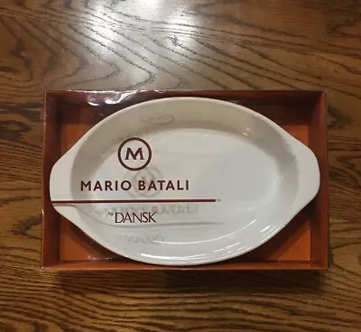 DANSK Mario Batali Ceramic Stoneware  Casserole  Dish White Interior • $19.88