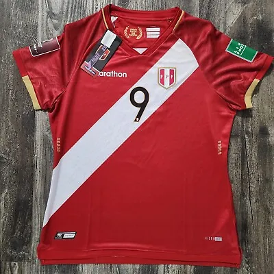 2021 Marathon Peru Away Soccer Jersey Gianluca Lapadula Women Large Conmebol • $98