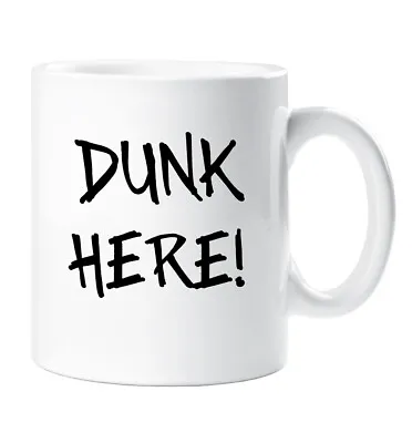 £10.99 • Buy 60 Second Makeover Dunk Here Mug Biscuit Dunker Cup Gift Novelty Ceramic Gift