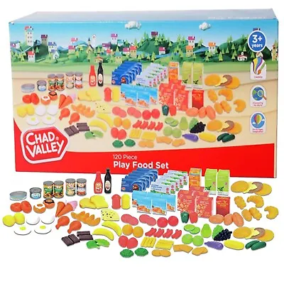 Chad Valley 120 Piece Play Food Set Plastic And Cardboard Pieces • £14.99