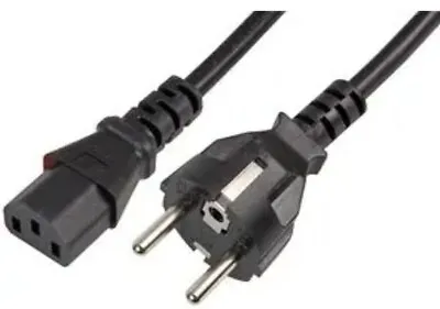 EU Schuko Plug To IEC C13 Mains Power Cable Cord Kettle Lead 1.8m Black • £3.99