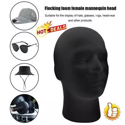$6.52 • Buy Male FOAM Black MANNEQUIN Head Display Wig Hat Glasse 2023-