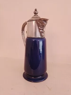 Wade Falstaff Dark Blue/Cobalt Claret Jug  Silver Plated Lid • £20