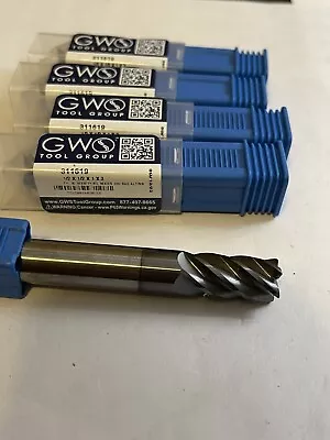 New! GWS 1/2  Carbide Endmill 5FL .030R 1 LOC 3 OAL 311619 • $40