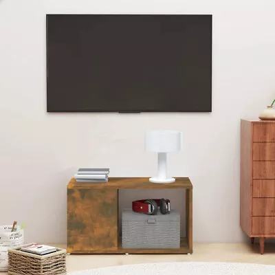 TV Cabinet Smoked Oak 60x24x32cm Engineered Wood • £62