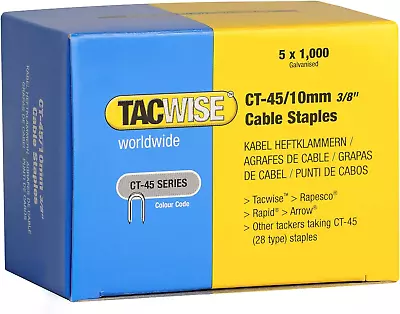 Tacwise CT-45/10mm Cable Tacker Staples 5000 5 X 1000 Packs • £14.13