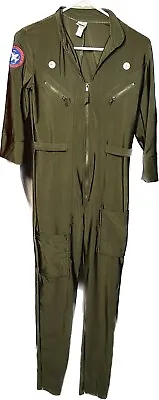 Top Gun Maverick Flight Suit Costume Women’s Bodysuit Jumpsuit Large Patches • $25.71