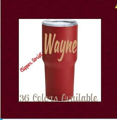 Monogram Vinyl Decal For Tumblers Cups Sticker Personalized Name  • $2.99